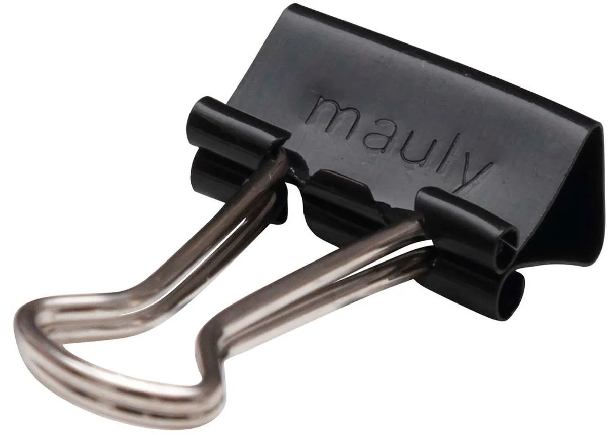 Foldback klemmen mauly® metaal metaal 12 stuks 13 mm fra Maul i Sort – produktbillede