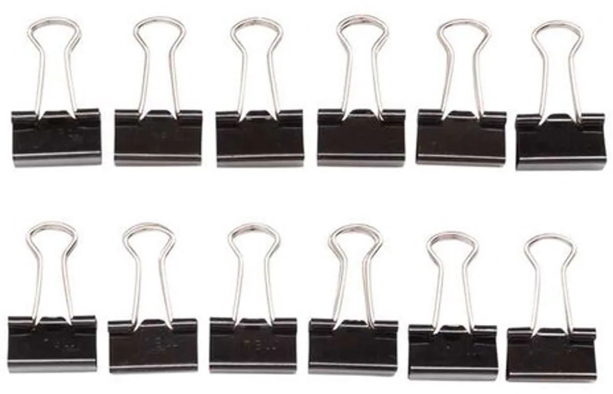 Foldback klemmen mauly® metaal metaal 12 stuks 15 mm von Maul in Schwarz – Produktfoto