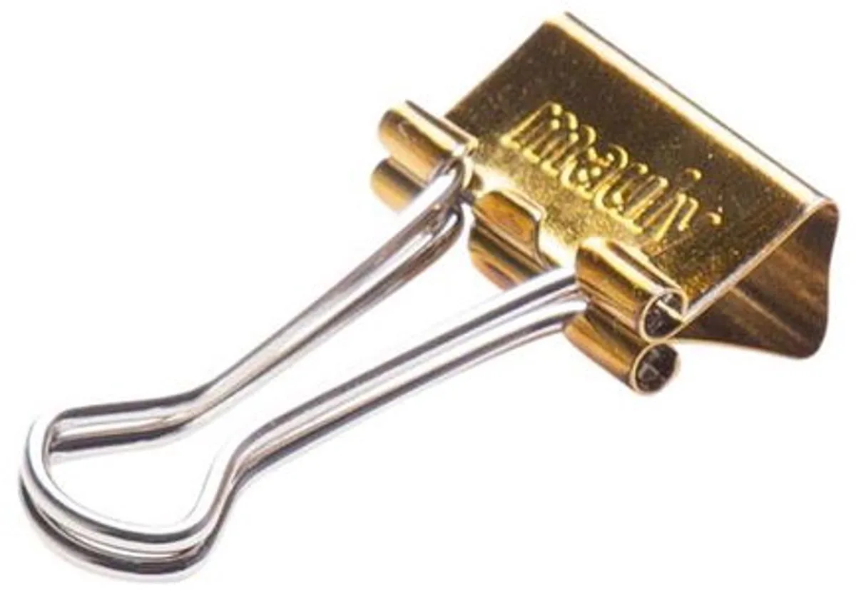 Foldback klemmen mauly® metaal metaal 12 stuks 19 mm by Maul in Gold – product photo