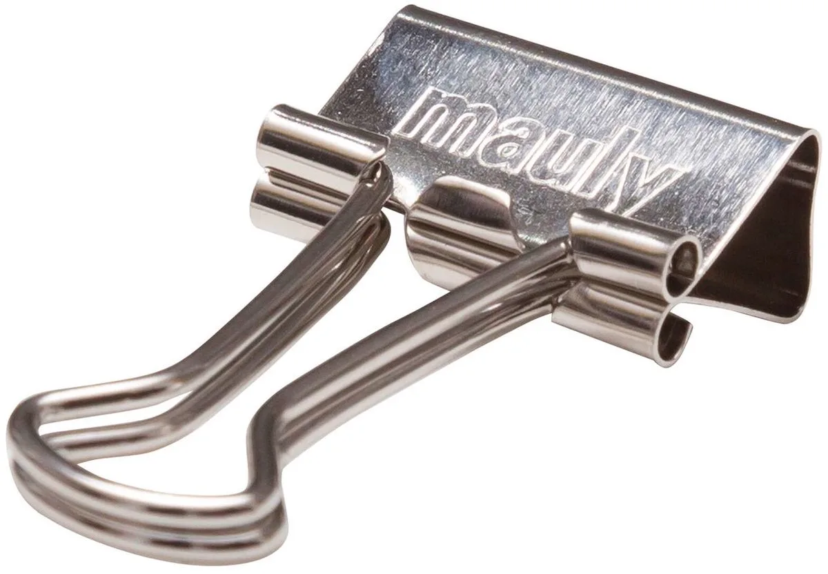 Foldback klemmen mauly® metaal metaal 12 stuks 19 mm von Maul in Silber – Produktfoto