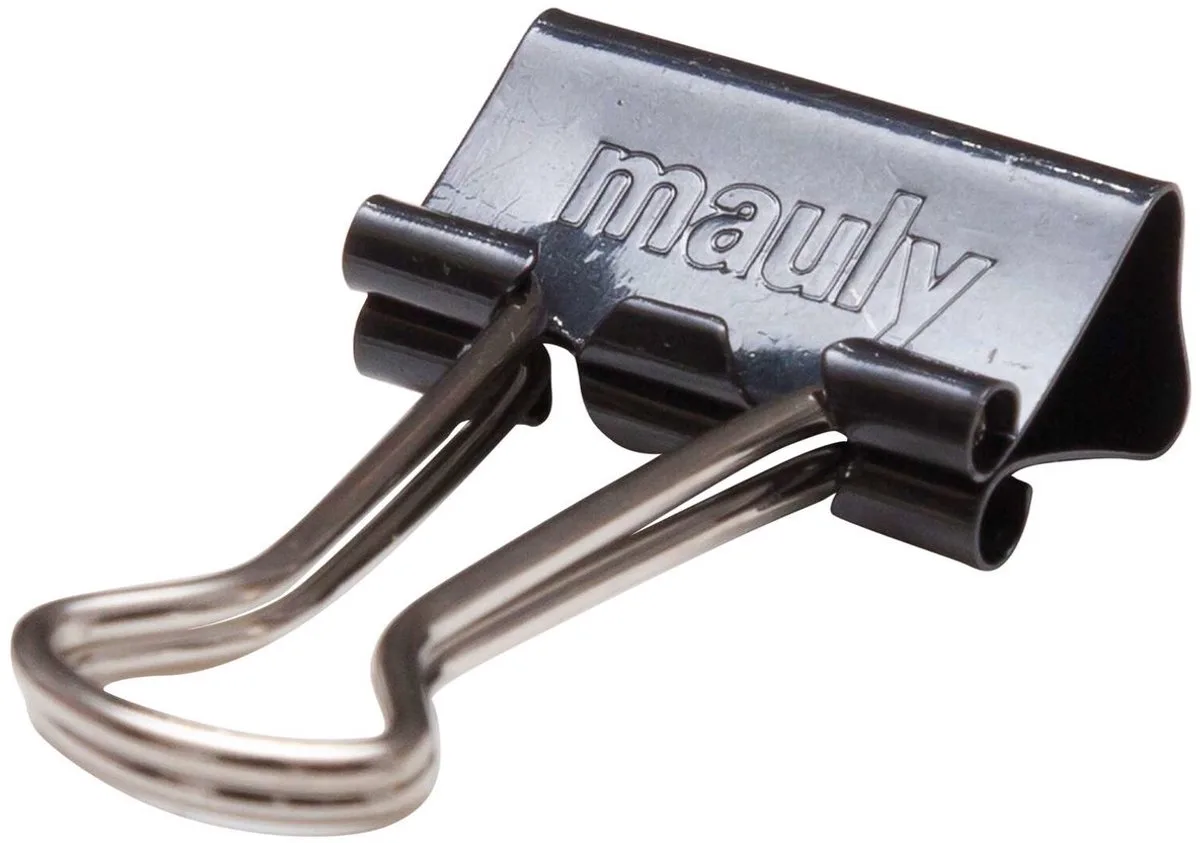 Foldback klemmen mauly® metaal metaal 12 stuks 19 mm by Maul in Black – product photo