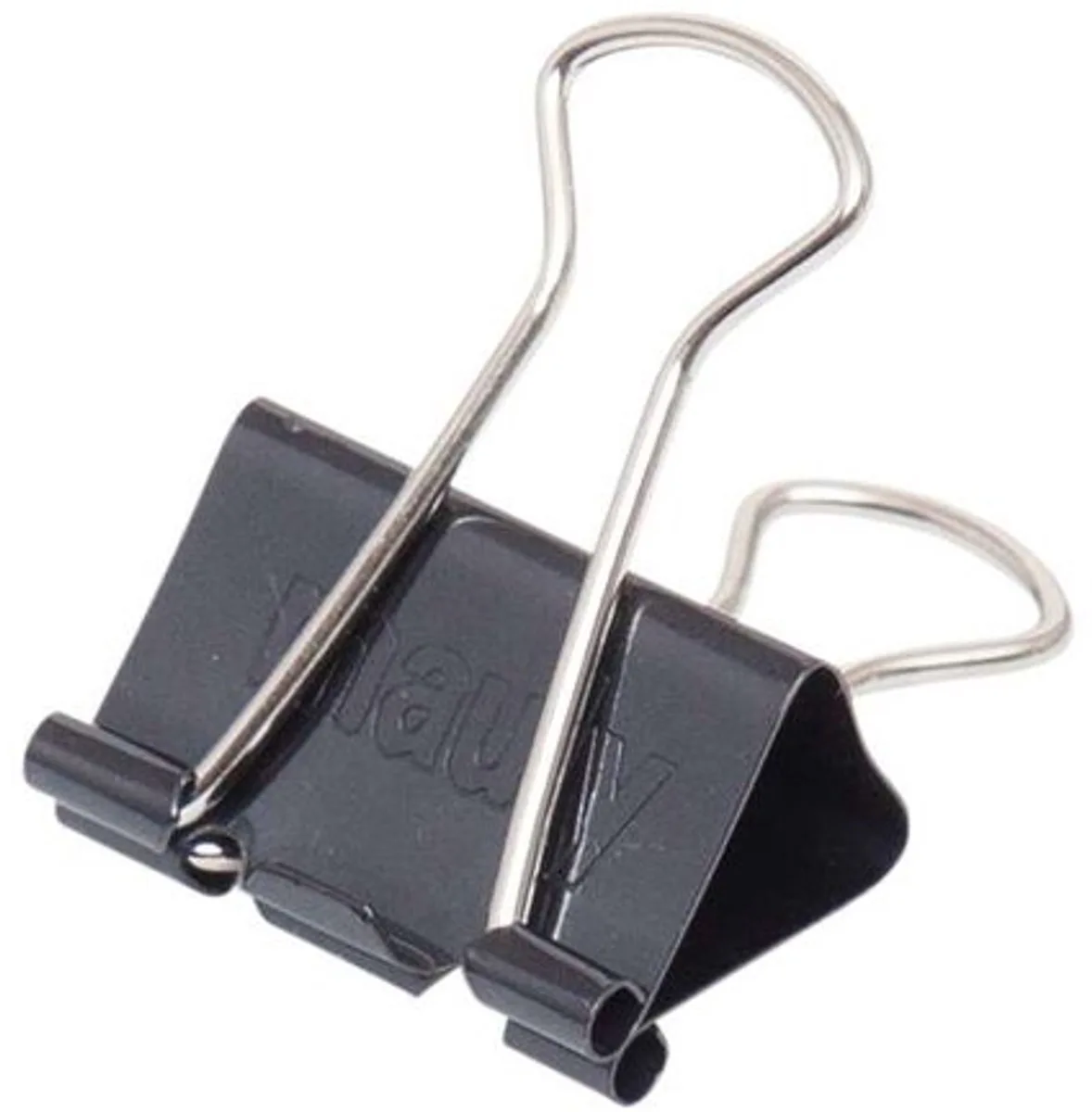 Foldback klemmen mauly® metaal metaal 12 stuks 25 mm de Maul en Noir – photo produit