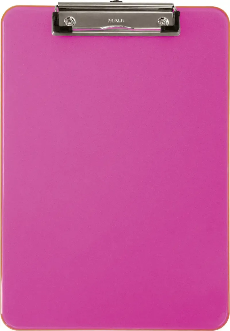 Klemmbrett 2340621 Pink (transparent) (B x H x T) 22.6 x 31.8 x 1.5 cm de Maul – photo produit