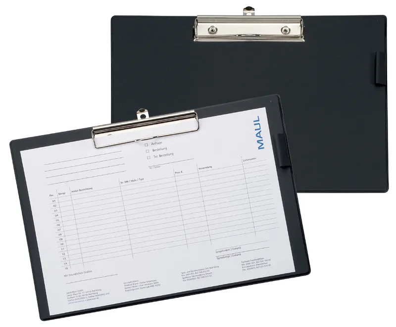Klemmbrett mit Folienüberzug, DIN A3 quer, schwarz by Maul – product photo