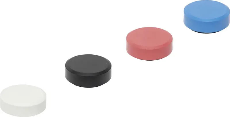 Magneet MAULpro Recycling (Ø x h) 29 mm x 11 mm Rond Diverse kleuren, Wit, Rood, Blauw, Zwart 20 stuk(s) 6177399 by Maul in Diverse kleuren, White, Red, Blue, Black – product photo