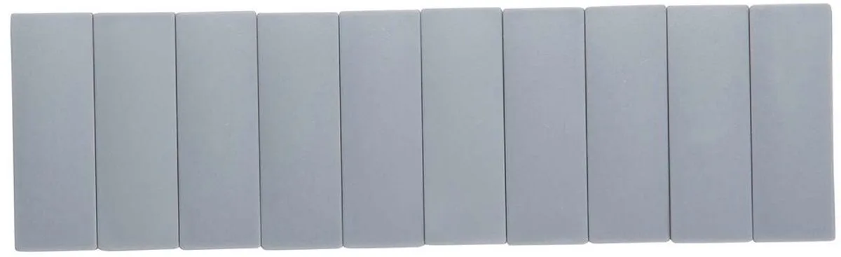 Magneet rechthoek 10 stuks 1 kg kunststof Ferriet bruchsicher erodiert lackiert 5.4 x 1.9 x 0.9 cm grijs van Maul in Grijs, Zwart – productfoto