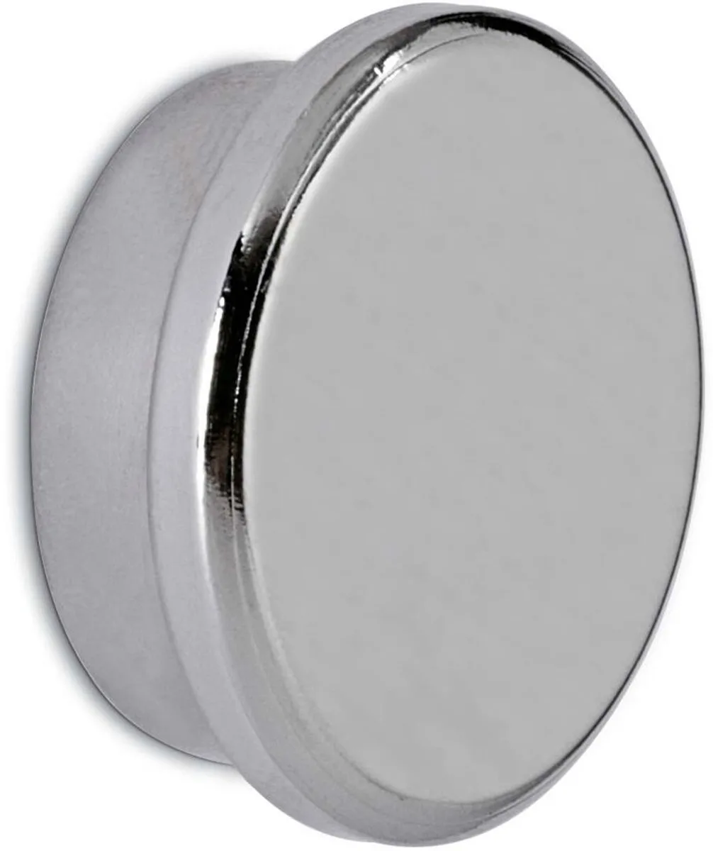 Magneet rond 1 stuk 13 kg staal metaal Neodymium Ø 2.5 x 0.9 cm zilver zwart de Maul en Argent, Noir – photo produit