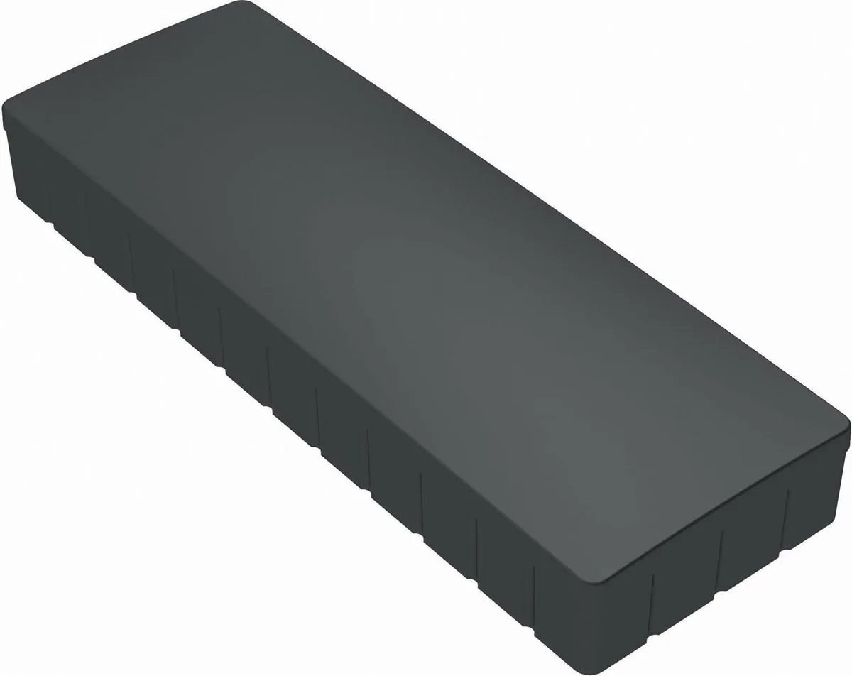magneet Solid, rechthoek 54x19 mm, trekkracht 1 kg, doos van 10 stuks, 12 stuks fra Maul i Sort – produktbillede