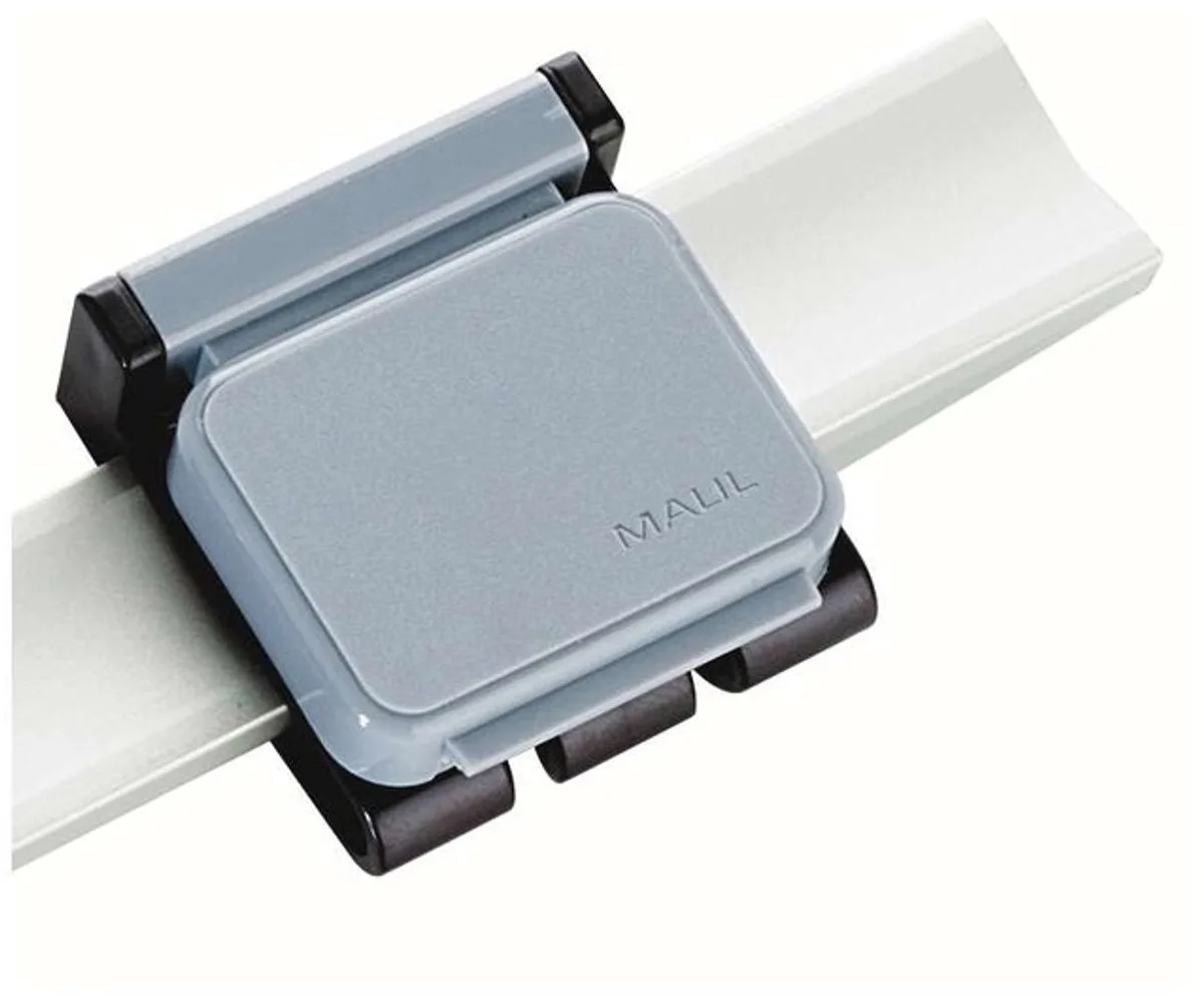 Magneetclip V - grijs - kunststof - 10 stuks - 4 x 3.6 x 1.6 cm von Maul in Grau, Schwarz – Produktfoto