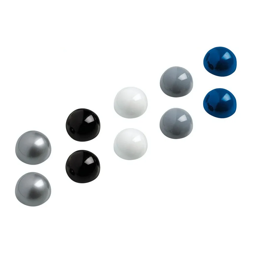 Magnete Ã˜ 3,0 x 1,9 je 2x silber, schwarz, weiß, grau, blau by Maul – product photo
