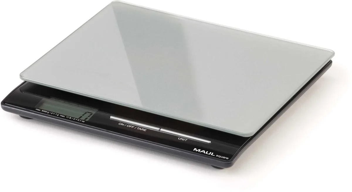 MAULsquare Brievenweger 5 kg - edelstaal | kunststof - 1 stuk - 17.9 x 18 x 2.3 cm von Maul in Silber – Produktfoto