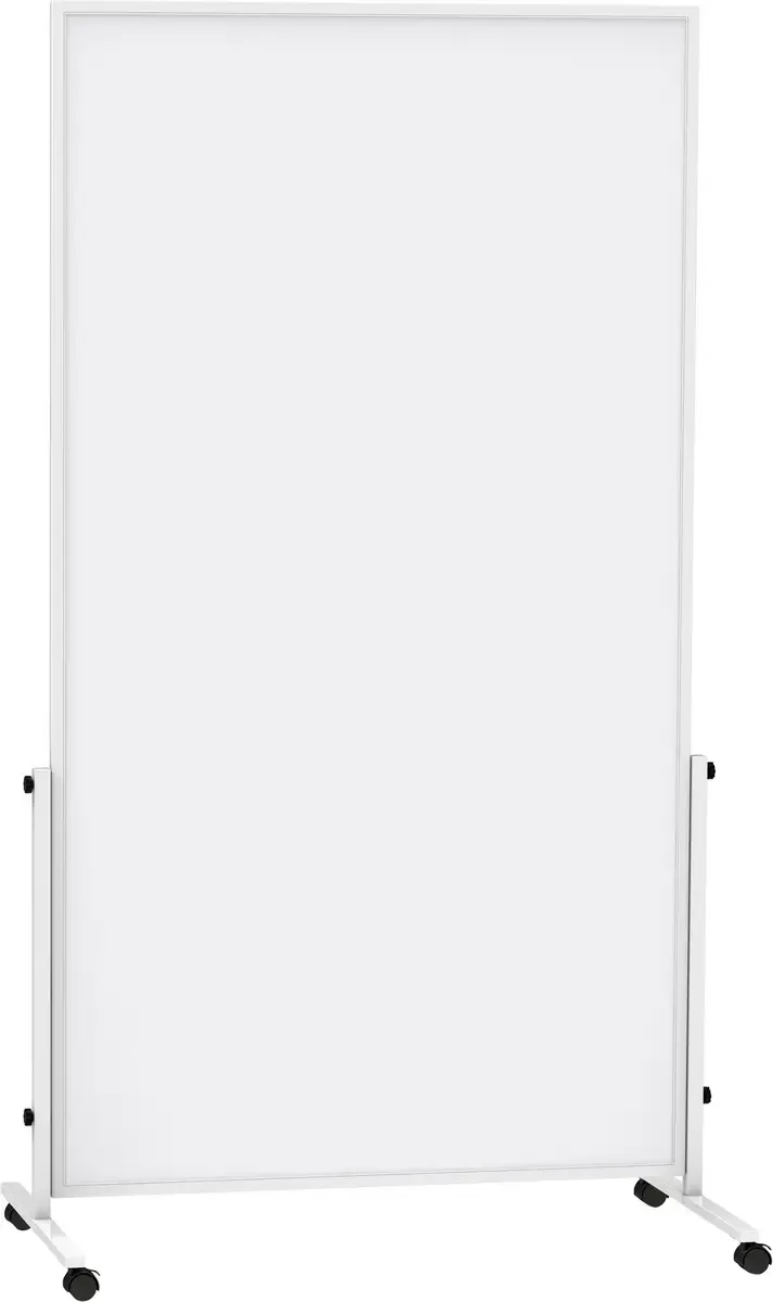 Mobiles Whiteboard MAULsolid easy2move (B x H) 1000 mm x 1800 mm Weiß kunststoffbeschichtet Beide Seiten nutzbar, Inkl. Rollensatz by Maul – product photo