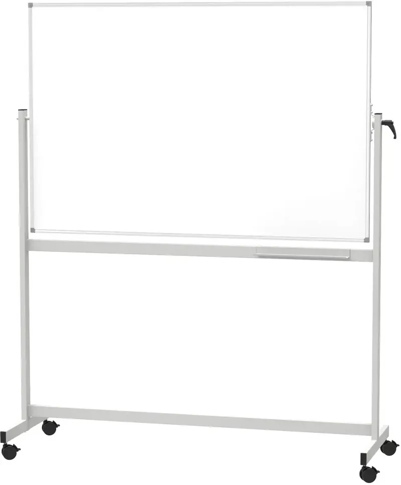 Mobiles Whiteboard MAULstandard (B x H) 220 cm x 120 cm Weiß kunststoffbeschichtet Drehbar, Beide Seiten nutzbar, Inkl. Ablageschale, Inkl. Rollensatz by Maul – product photo