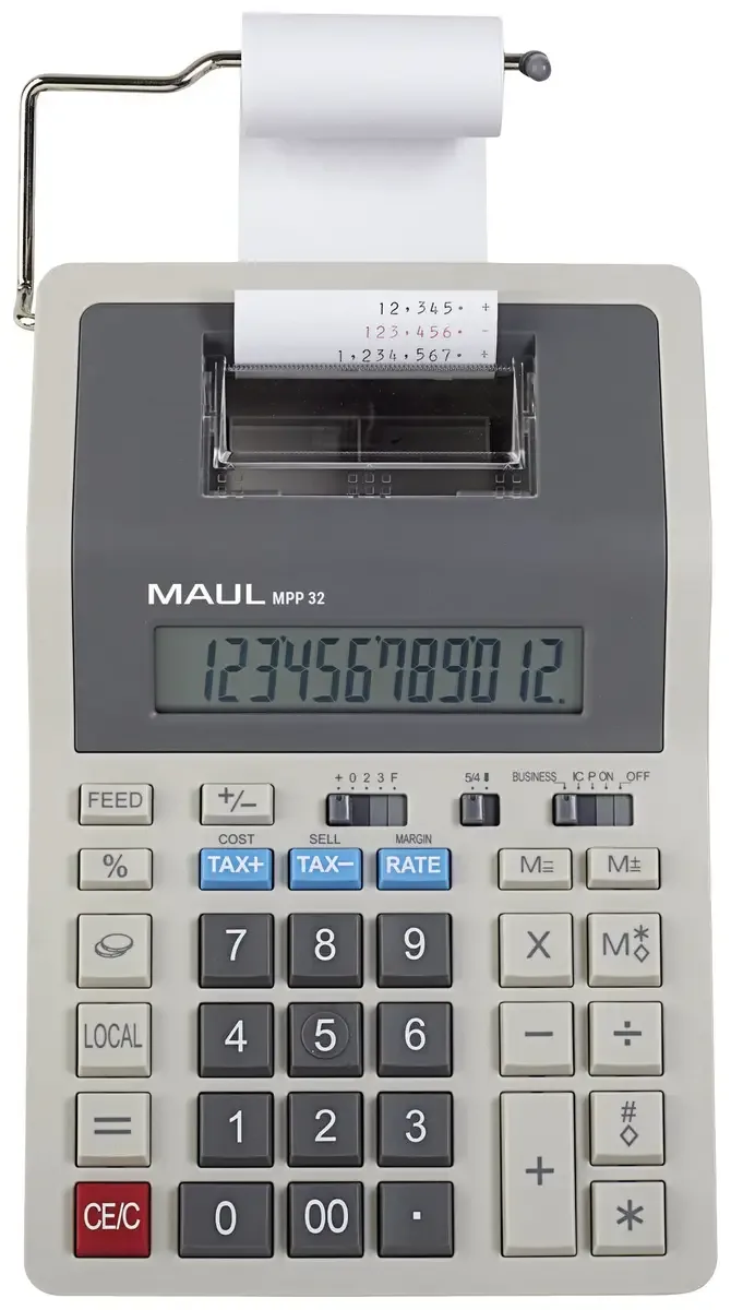 MPP 32 Tischrechner Grau Display (Stellen): 12 batteriebetrieben, netzbetrieben (B x H x T) 147 x 226 x 68 mm de Maul – photo produit