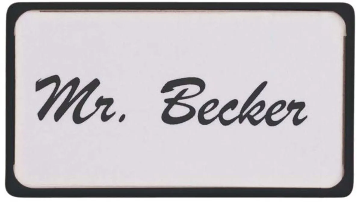 Naambadge - zwart - magnetisch - karton - 10 stuks - 8 x 4.5 x 1 cm von Maul in Schwarz, Weiß – Produktfoto