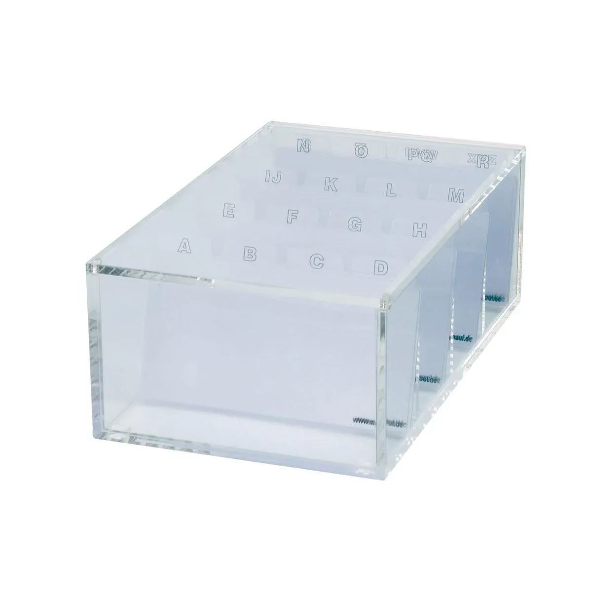 visitekaartbox acryl met deksel incl. index 11.4x19x7.2cm van Maul – productfoto