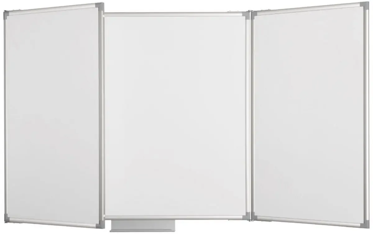 Whiteboard, Klapptafel MAULpro (B x H) 150 cm x 100 cm Weiß kunststoffbeschichtet Inkl. 2 klappbarer Flügel, Inkl. Ablageschale, Beide Seiten nutzbar von Maul – Produktfoto