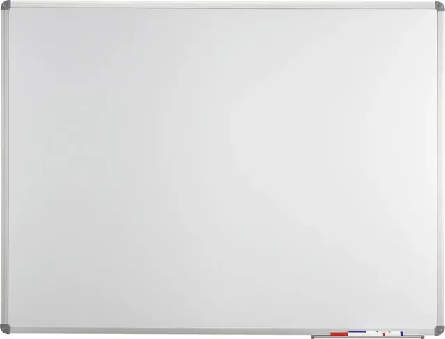 Whiteboard MAULstandard, Emaille (B x H) 120 cm x 90 cm Weiß emaillebeschichtet Inkl. Ablageschale, Quer- oder Hochformat