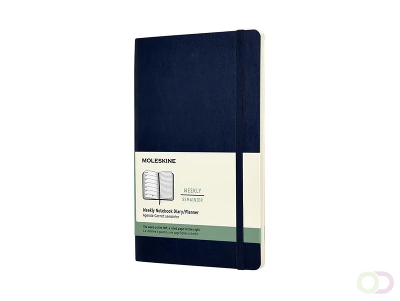 Agenda notitieboek 2023 Moleskine 12mnd Large soft cover saffierblauw by Moleskine – product photo