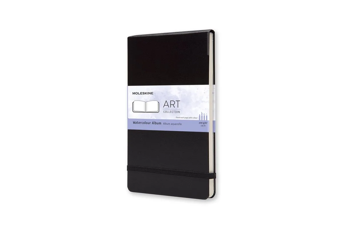 Art Aquarel Notitieboek - Large 13x21cm - Hardcover von Moleskine in Schwarz – Produktfoto