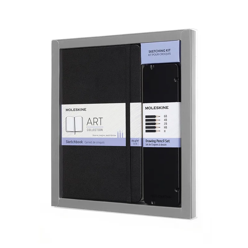 Art Bundel (Large Schetsboek + Schetspotloden) by Moleskine in Black – product photo