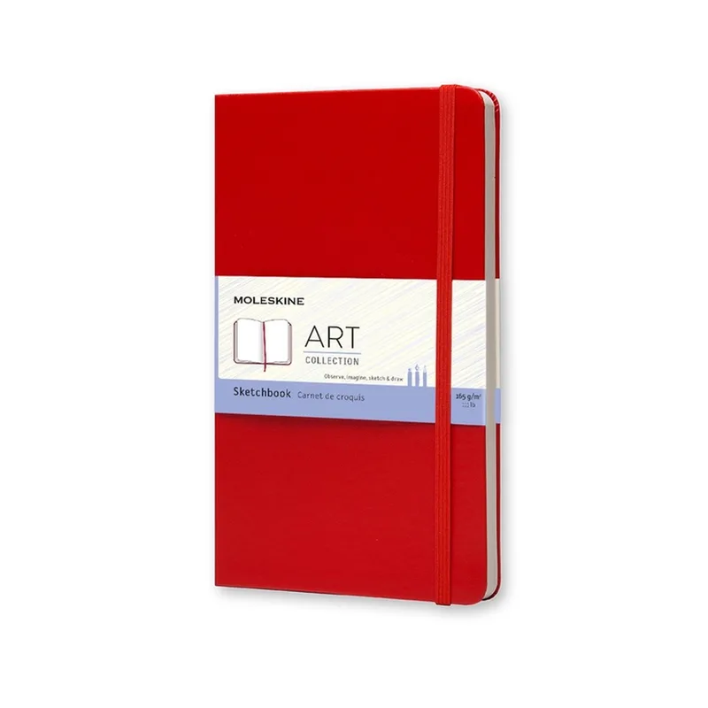 Art Schetsboek - Large - Hardcover by Moleskine in Red – product photo