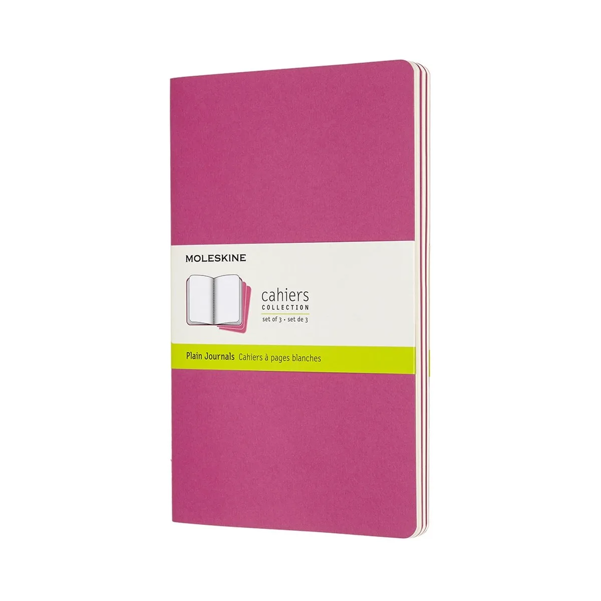 Cahier Journals - Large - Blanco - set van 3 von Moleskine in Rosa – Produktfoto