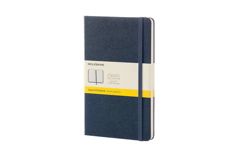 Carnet classique grand format pages blanches bleu saphir von Moleskine – Produktfoto