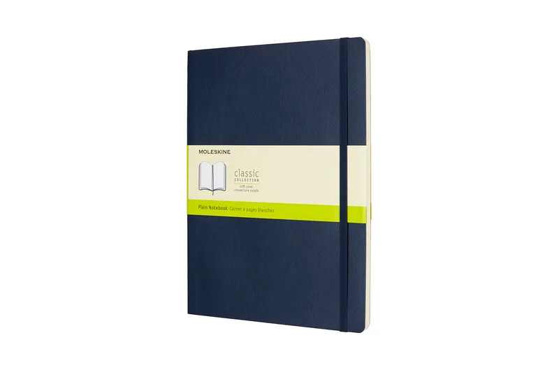 Carnet Classique - Très Grand Format Bleu Saphir Pages Blanches von Moleskine – Produktfoto