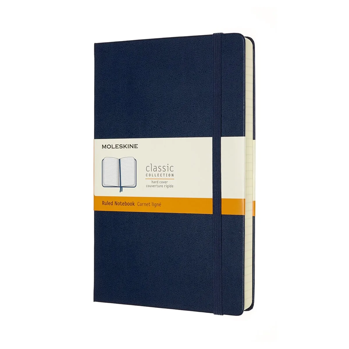 Classic Notitieboek - Expanded - Large - Hardcover - Gelinieerd - Saffier de Moleskine en Bleu – photo produit