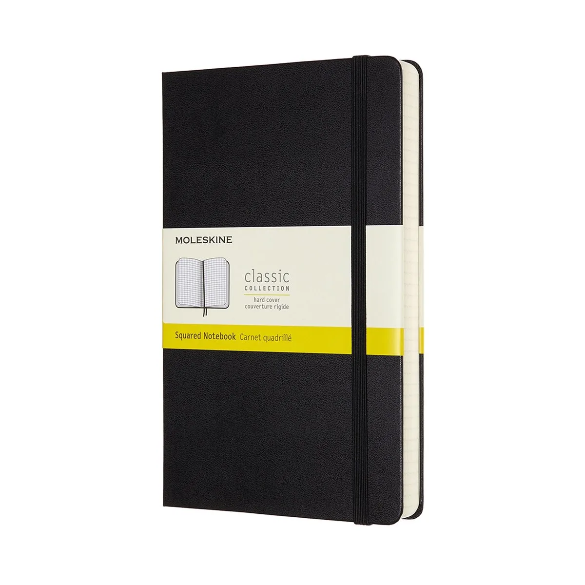 Classic Notitieboek - Expanded - Large - Hardcover - Geruit de Moleskine en Noir – photo produit