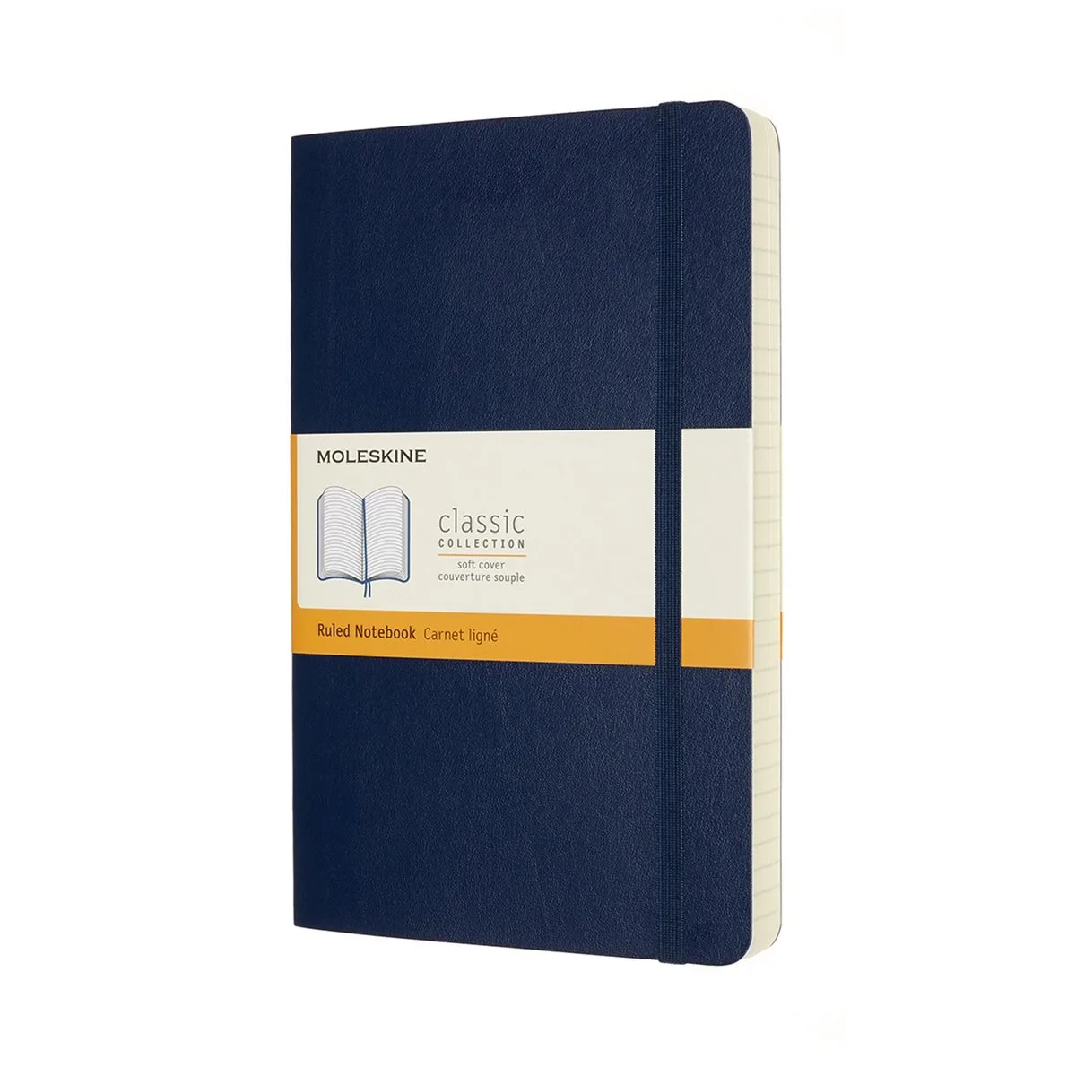 Classic Notitieboek - Expanded - Large - Softcover - Gelinieerd - Saffier von Moleskine in Blau – Produktfoto