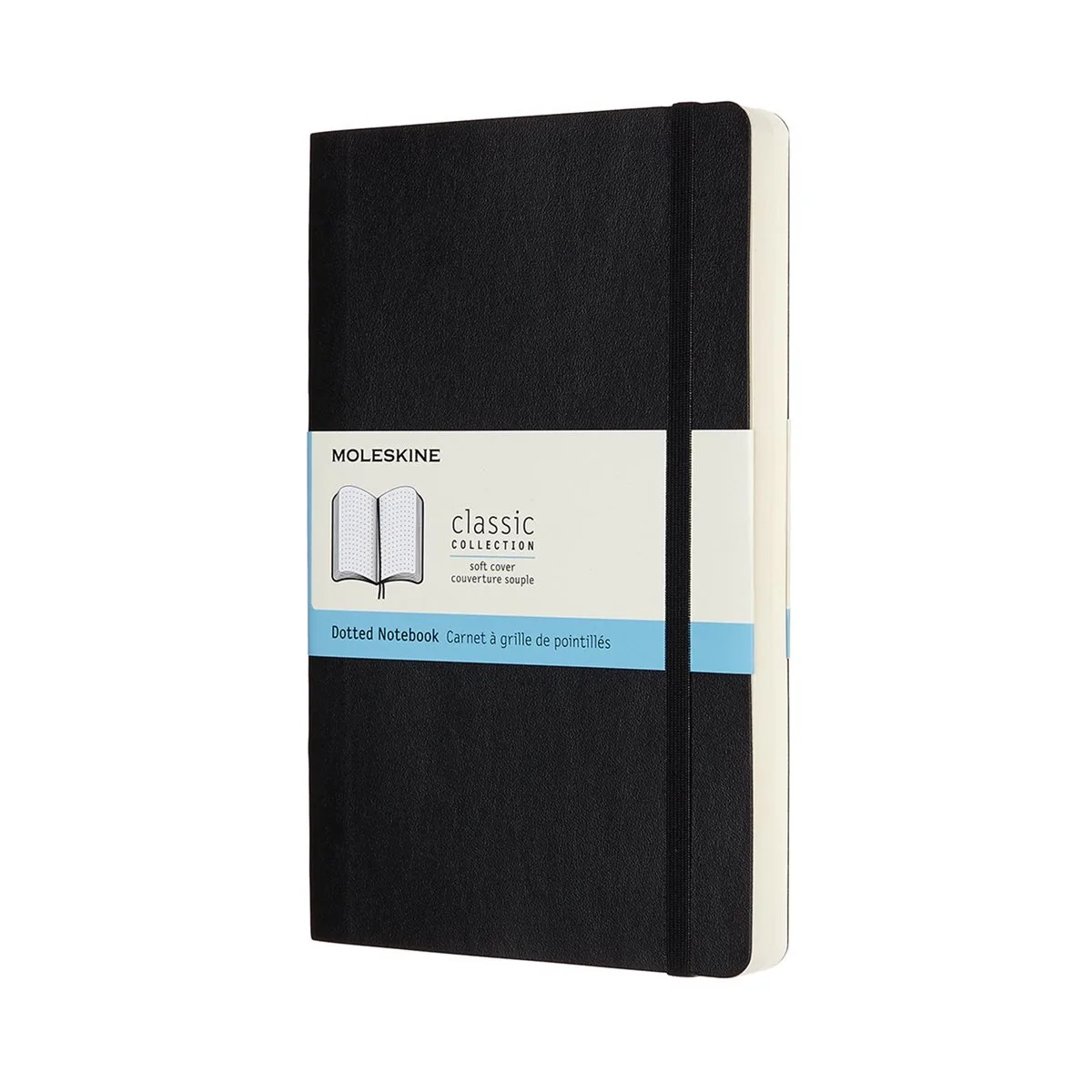 Classic Notitieboek - Expanded - Large - Softcover - Gestippeld de Moleskine en Noir – photo produit