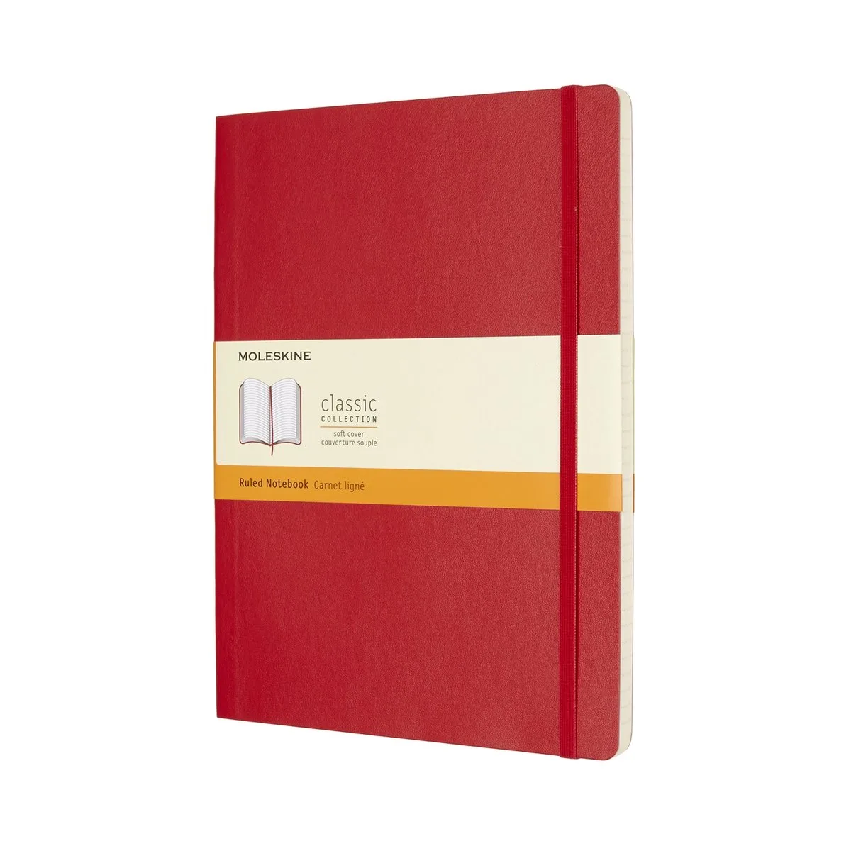 Classic Notitieboek - Extra Large - Softcover - Gelinieerd de Moleskine en Rouge – photo produit