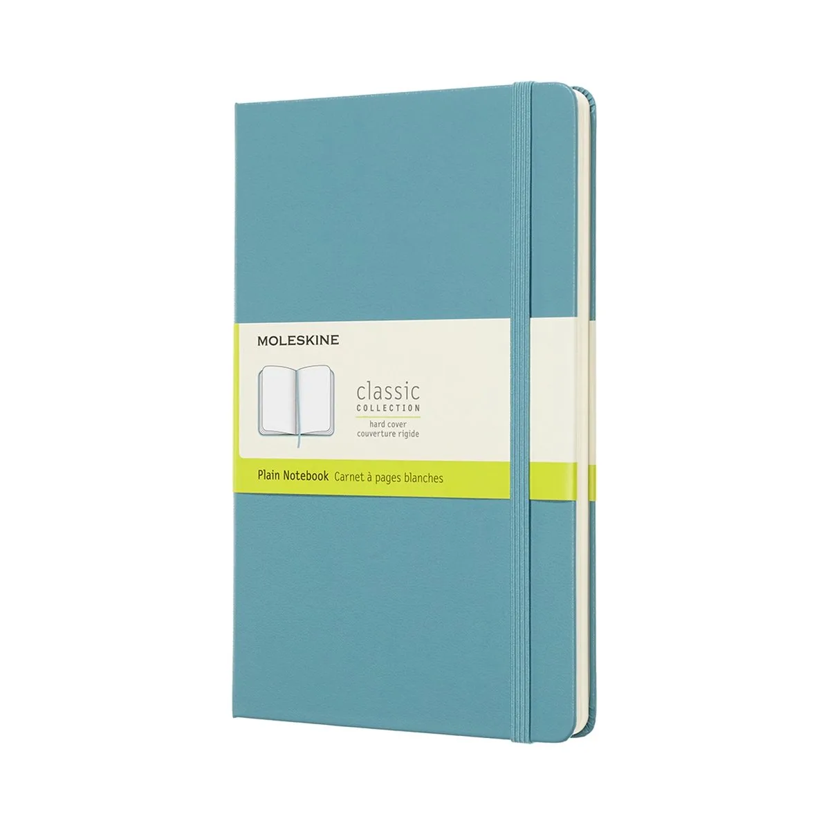 Classic Notitieboek - Large - Hardcover - Blanco von Moleskine in Rif Blauw – Produktfoto