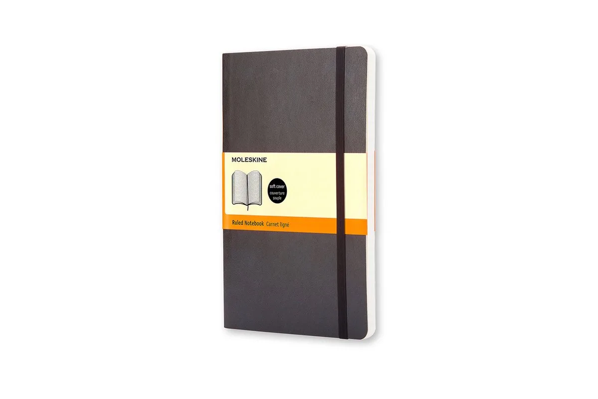 Classic Notitieboek - Large - Softcover - Gelinieerd de Moleskine en Noir – photo produit
