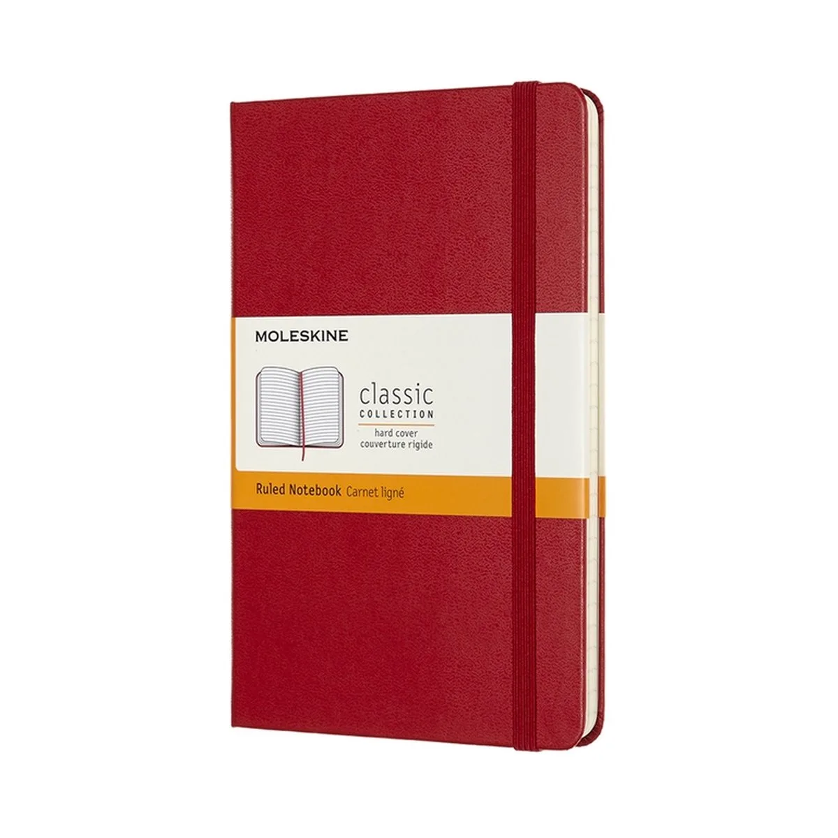 Classic Notitieboek - Medium - Hardcover - Gelinieerd de Moleskine en Rouge – photo produit