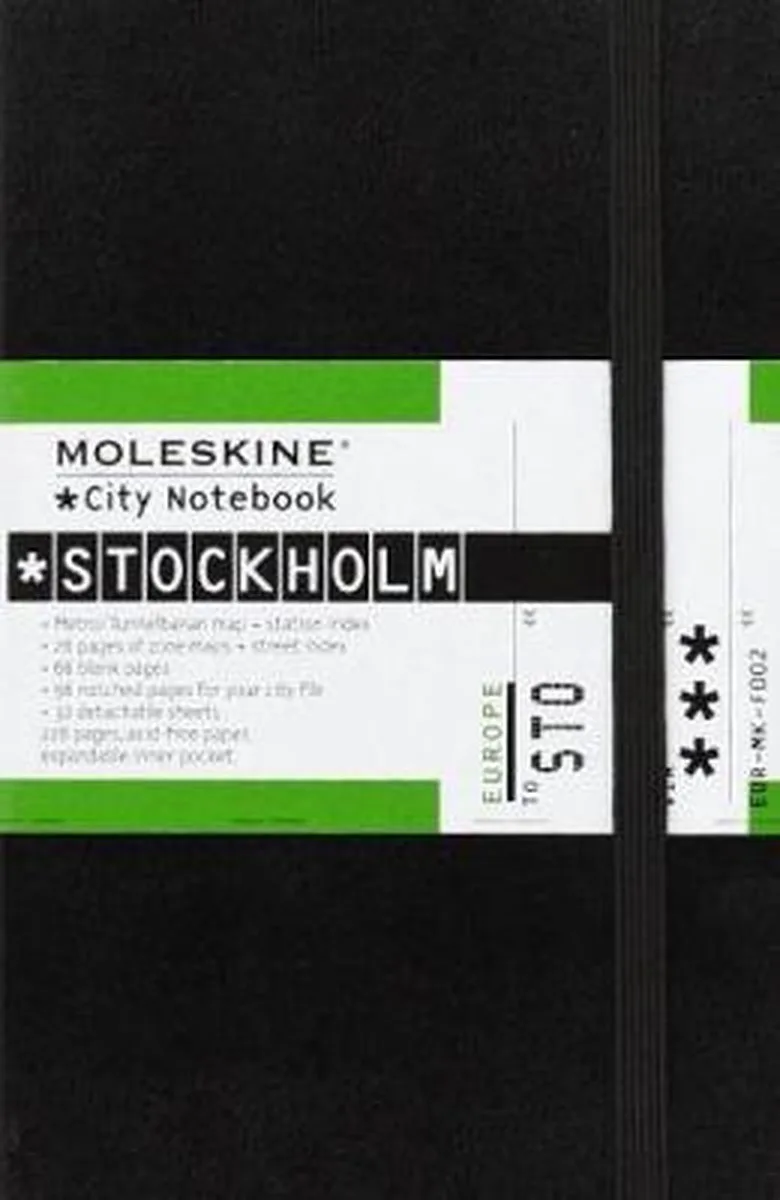 Europe - City Notebook Stockholm van Moleskine in Zwart – productfoto