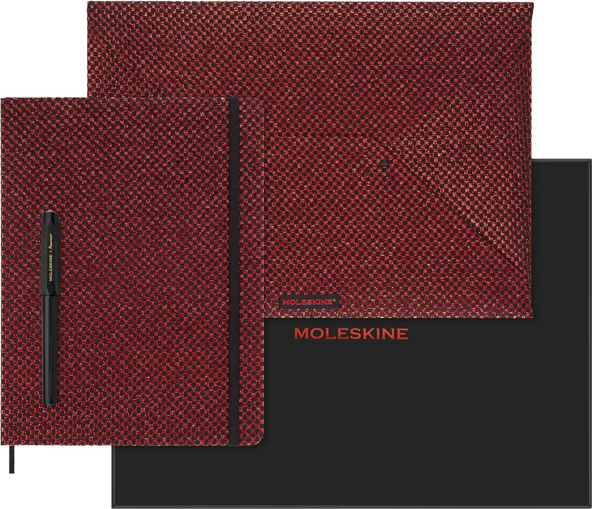 LE Shine Collection Ongedateerde Planner Bundel XL (18x25cm) Harde Kaft (Collector's Box) från Moleskine i Röd – produktbild