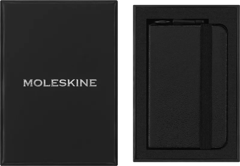 Mini-Notizbuch Anhänger, Hardcover, schwarz von Moleskine – Produktfoto
