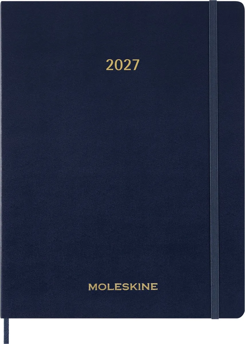Moleskine 15 Maanden Agenda - 2027 - Essential Planner - Wekelijks - Verticaal - XXL - Saffier de Moleskine en Bleu – photo produit
