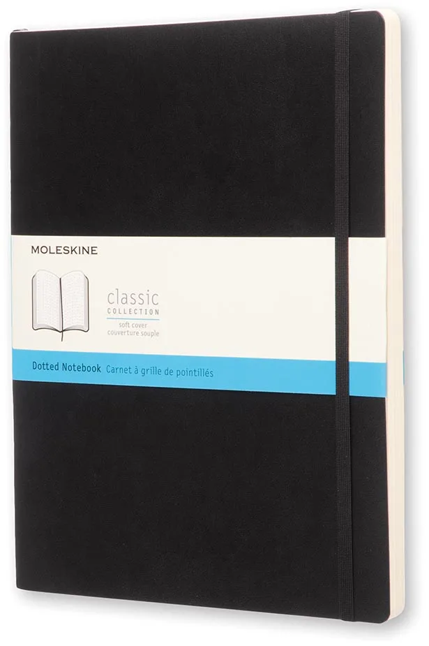 notitieboek, ft 19 x 25 cm, puntraster, soepele cover, 192 blad, zwart by Moleskine – product photo
