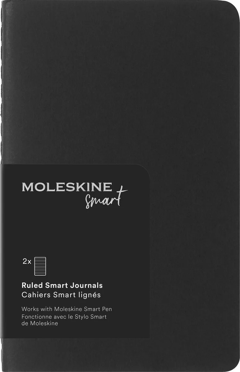 Notitieboek - Smart Collectie - Cahier - Pocket - Zachte Kaft - Gelinieerd - (Set van 2) von Moleskine in Schwarz – Produktfoto