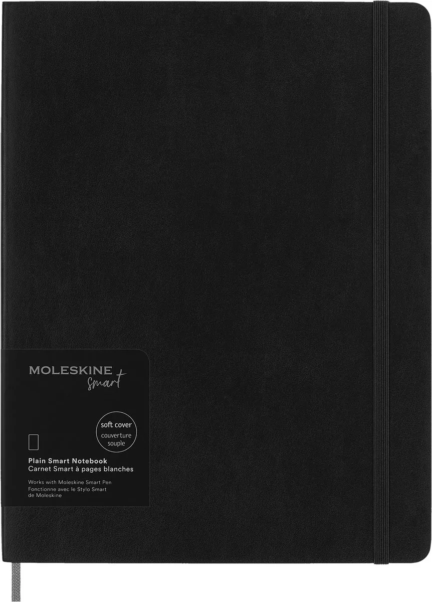 Notitieboek - Smart Collectie - XL - Zachte Kaft - Blanco från Moleskine i Svart – produktbild