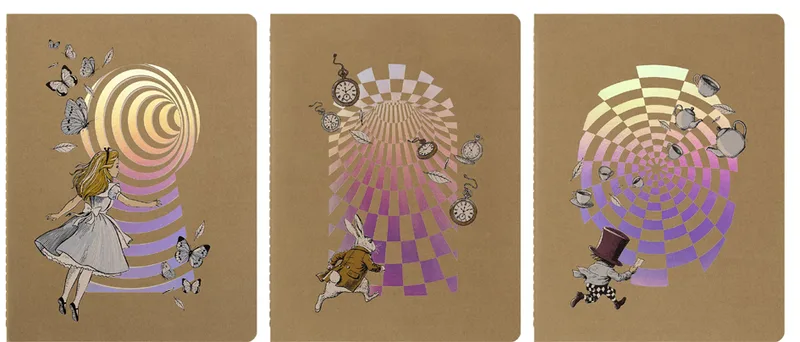 Notizheft Cahier , Alice im Wunderland, , XL,3er Set van Moleskine – productfoto
