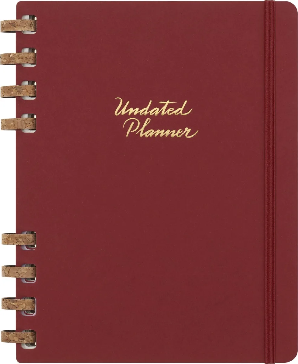 Ongedateerde Spiral Planner - XL - Kers fra Moleskine i Rød – produktbillede
