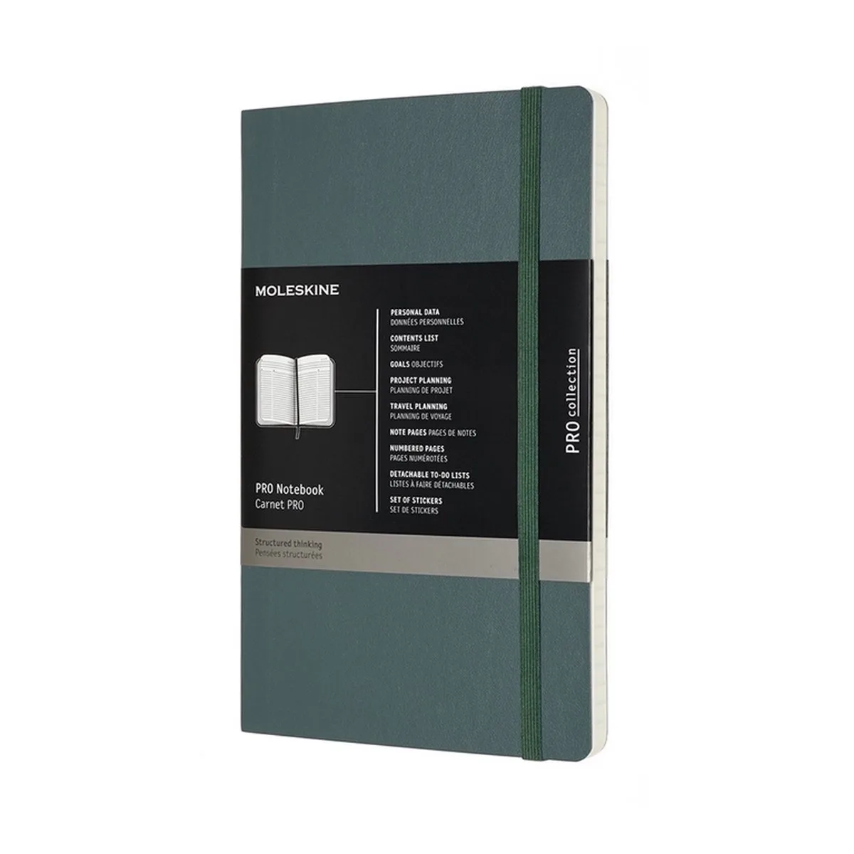 Professional Notitieboek - Large - Softcover - Bos de Moleskine en Vert – photo produit