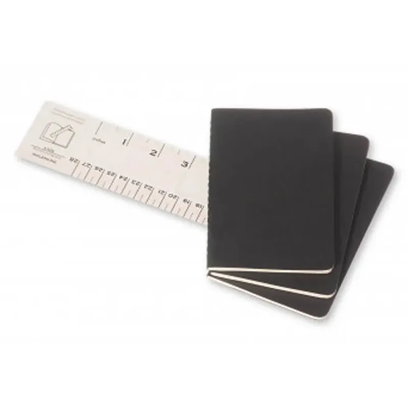 Schrift Moleskine 90x140mm blanco 240 pagina's 70gr zwart set à 3 stuks by Moleskine – product photo 5 of 5