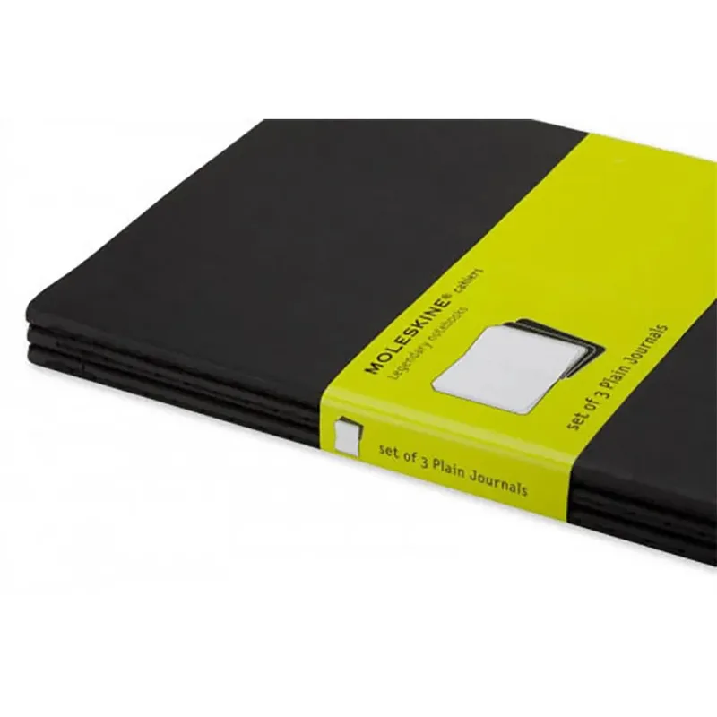 Schrift Moleskine 90x140mm blanco 240 pagina's 70gr zwart set à 3 stuks by Moleskine – product photo 4 of 5