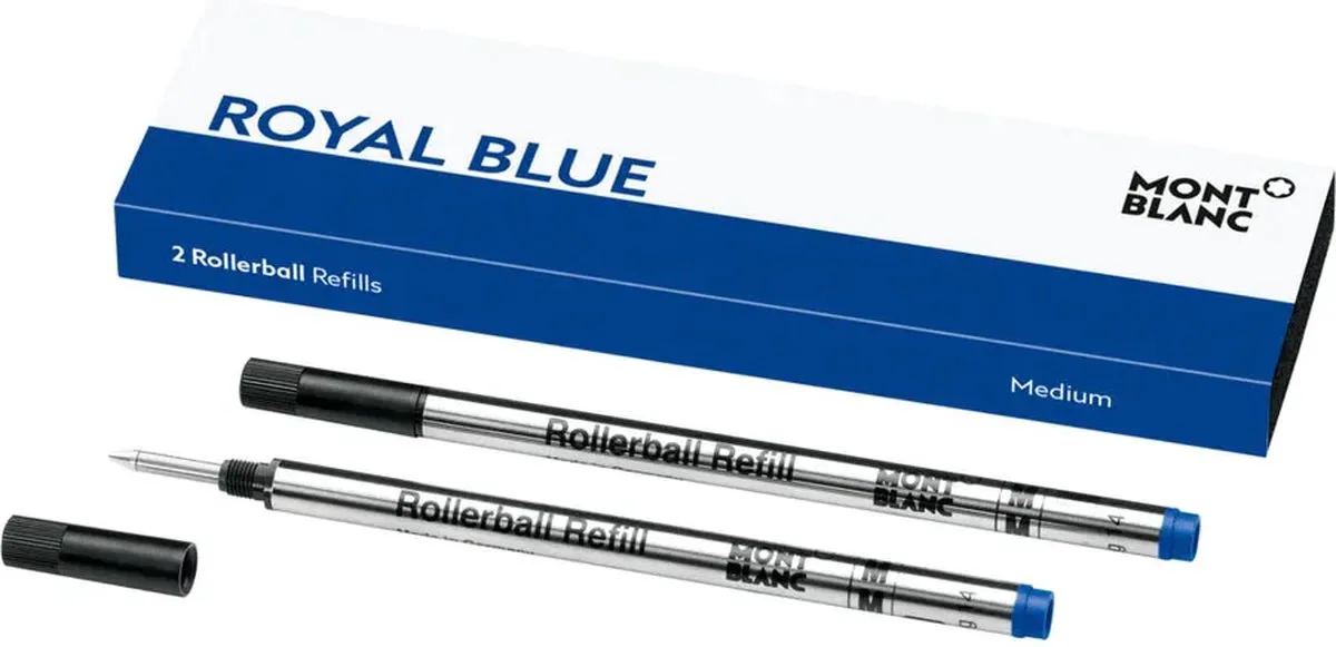 Montblanc - 2 Rollerball vullingen - Royal Blue Medium fra Montblanc i Blå – produktbillede